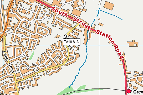 TA18 8JA map - OS VectorMap District (Ordnance Survey)