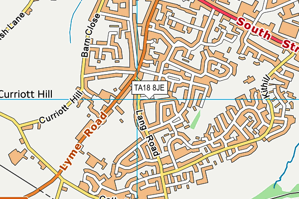 TA18 8JE map - OS VectorMap District (Ordnance Survey)