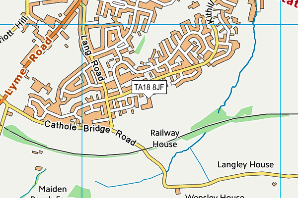 TA18 8JF map - OS VectorMap District (Ordnance Survey)