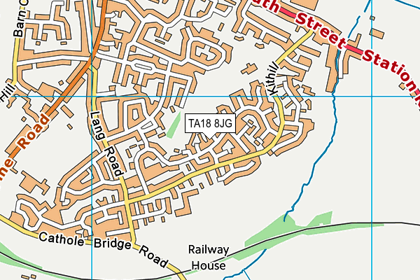 TA18 8JG map - OS VectorMap District (Ordnance Survey)