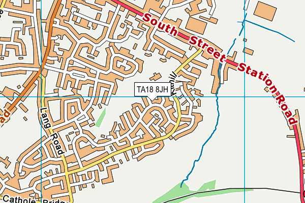 TA18 8JH map - OS VectorMap District (Ordnance Survey)