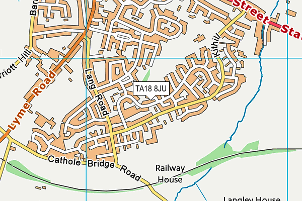 TA18 8JU map - OS VectorMap District (Ordnance Survey)