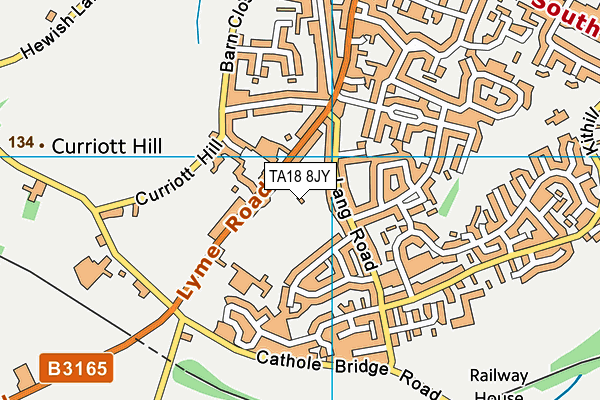 TA18 8JY map - OS VectorMap District (Ordnance Survey)