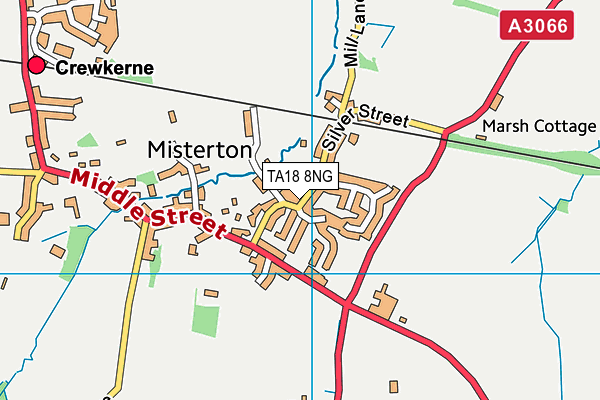 TA18 8NG map - OS VectorMap District (Ordnance Survey)