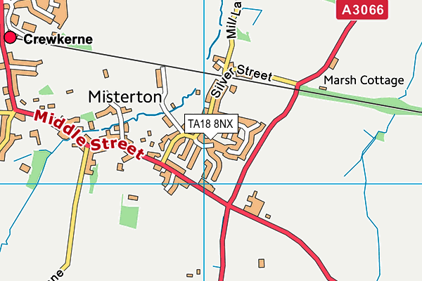 TA18 8NX map - OS VectorMap District (Ordnance Survey)