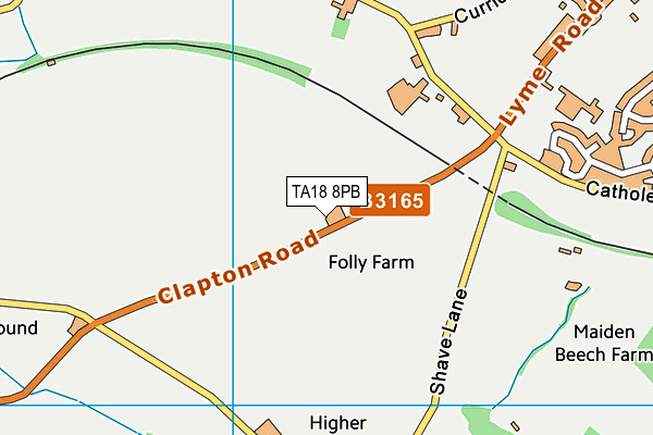 TA18 8PB map - OS VectorMap District (Ordnance Survey)