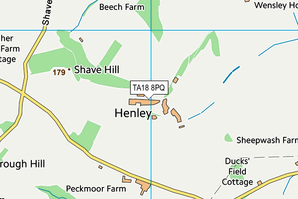 TA18 8PQ map - OS VectorMap District (Ordnance Survey)