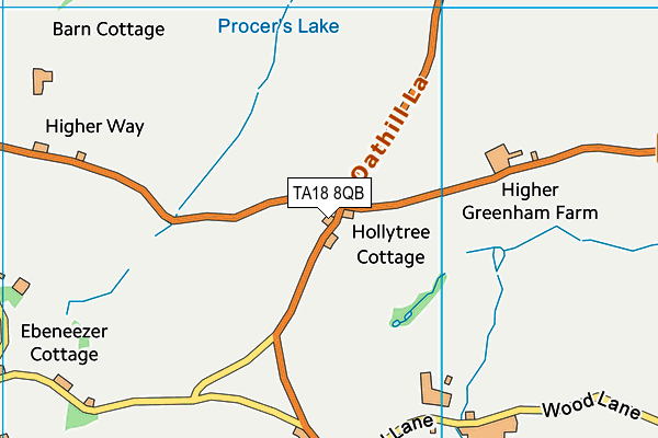 TA18 8QB map - OS VectorMap District (Ordnance Survey)