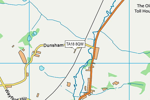 TA18 8QW map - OS VectorMap District (Ordnance Survey)