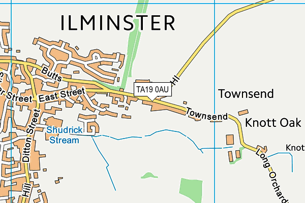 TA19 0AU map - OS VectorMap District (Ordnance Survey)