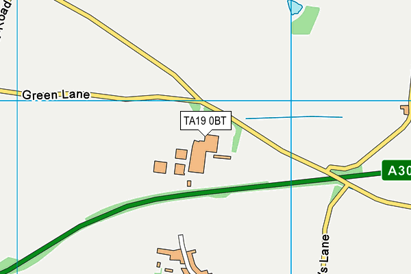 TA19 0BT map - OS VectorMap District (Ordnance Survey)