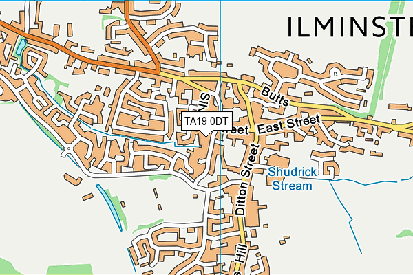 TA19 0DT map - OS VectorMap District (Ordnance Survey)