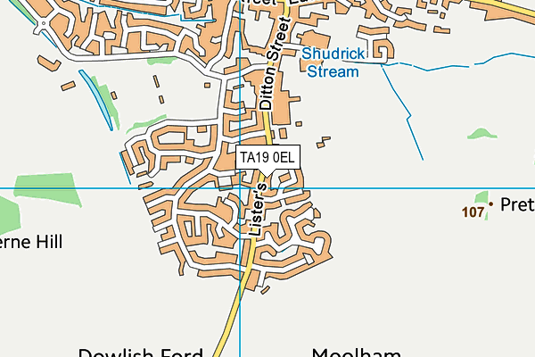 TA19 0EL map - OS VectorMap District (Ordnance Survey)