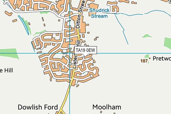 TA19 0EW map - OS VectorMap District (Ordnance Survey)