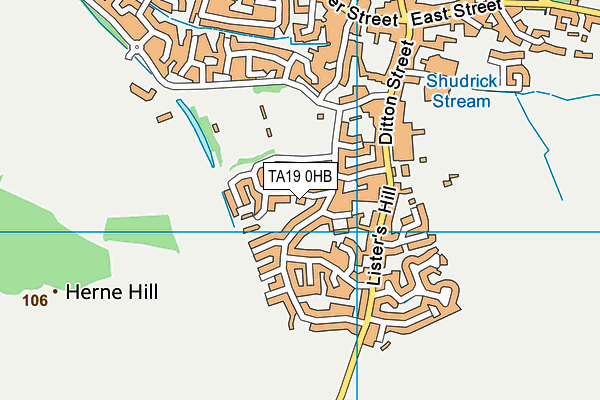 TA19 0HB map - OS VectorMap District (Ordnance Survey)