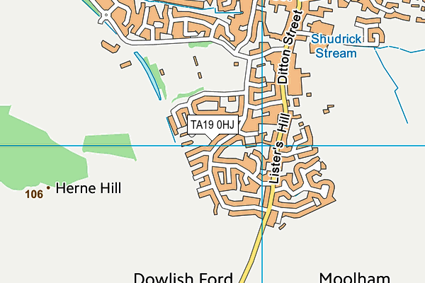 TA19 0HJ map - OS VectorMap District (Ordnance Survey)