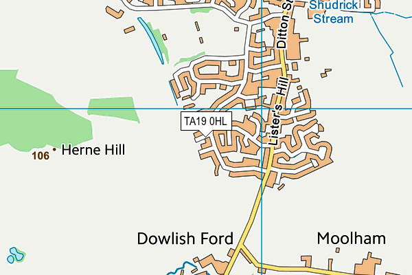 TA19 0HL map - OS VectorMap District (Ordnance Survey)