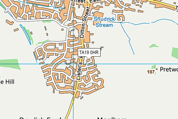 TA19 0HR map - OS VectorMap District (Ordnance Survey)