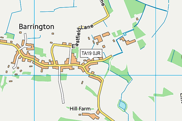 Barrington Cricket Club map (TA19 0JR) - OS VectorMap District (Ordnance Survey)