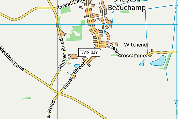 TA19 0JY map - OS VectorMap District (Ordnance Survey)