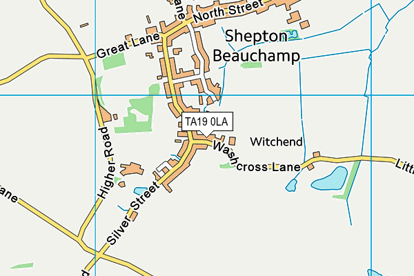 TA19 0LA map - OS VectorMap District (Ordnance Survey)