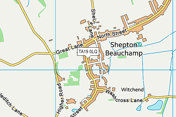 Shepton Beauchamp Church School map (TA19 0LQ) - OS VectorMap District (Ordnance Survey)