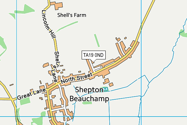 TA19 0ND map - OS VectorMap District (Ordnance Survey)