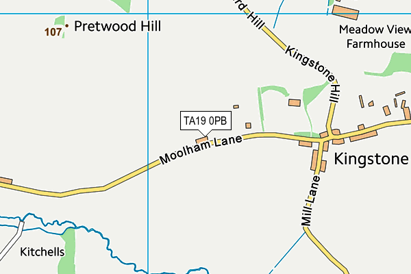 TA19 0PB map - OS VectorMap District (Ordnance Survey)