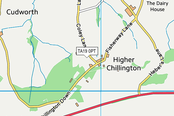 TA19 0PT map - OS VectorMap District (Ordnance Survey)