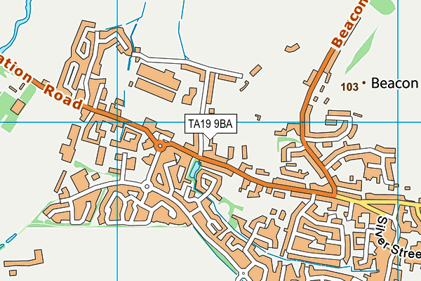 TA19 9BA map - OS VectorMap District (Ordnance Survey)