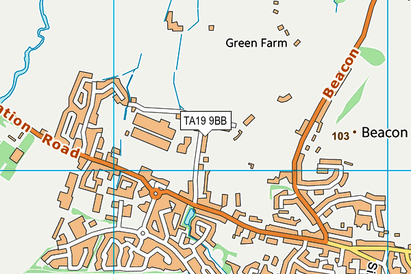 TA19 9BB map - OS VectorMap District (Ordnance Survey)