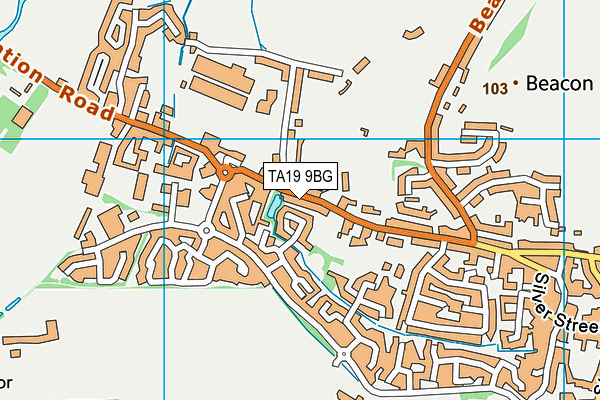 TA19 9BG map - OS VectorMap District (Ordnance Survey)