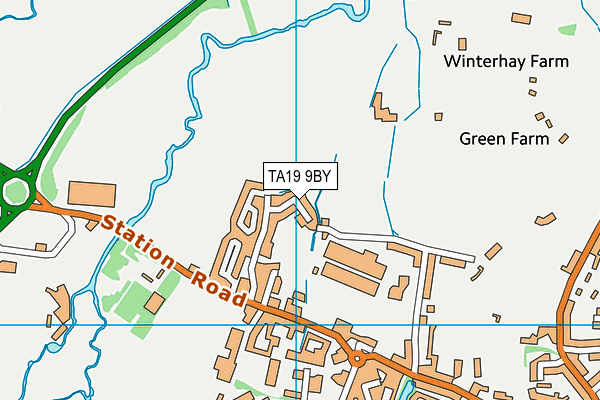 TA19 9BY map - OS VectorMap District (Ordnance Survey)