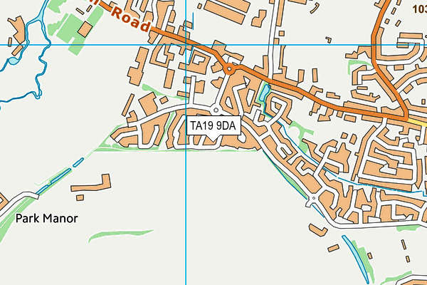 TA19 9DA map - OS VectorMap District (Ordnance Survey)