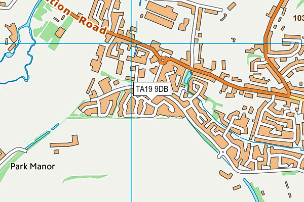 TA19 9DB map - OS VectorMap District (Ordnance Survey)