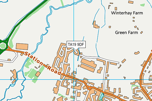 TA19 9DF map - OS VectorMap District (Ordnance Survey)