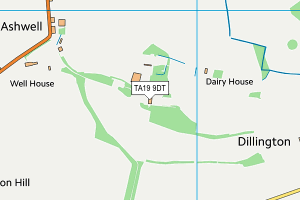 Dillington House map (TA19 9DT) - OS VectorMap District (Ordnance Survey)