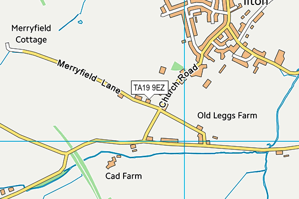 TA19 9EZ map - OS VectorMap District (Ordnance Survey)