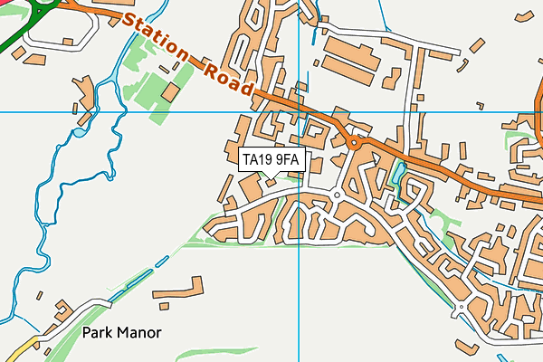 Mawfit Gym (Ilminster) map (TA19 9FA) - OS VectorMap District (Ordnance Survey)