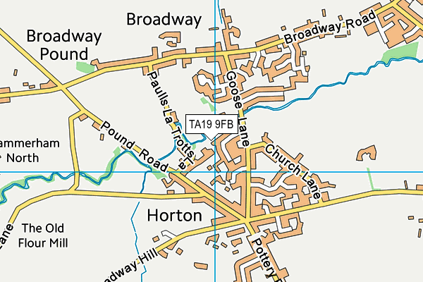 TA19 9FB map - OS VectorMap District (Ordnance Survey)