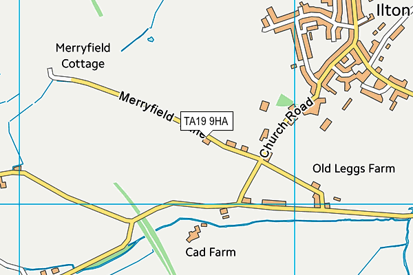 TA19 9HA map - OS VectorMap District (Ordnance Survey)