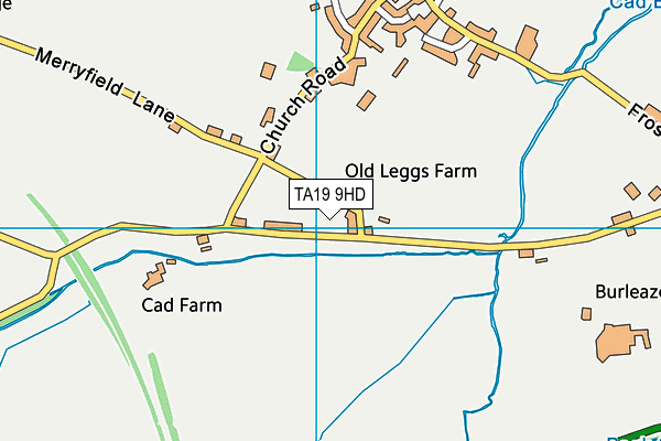 TA19 9HD map - OS VectorMap District (Ordnance Survey)