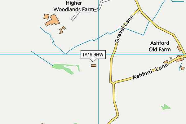 TA19 9HW map - OS VectorMap District (Ordnance Survey)