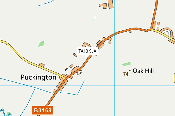 TA19 9JA map - OS VectorMap District (Ordnance Survey)