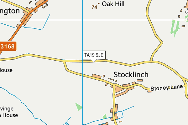 TA19 9JE map - OS VectorMap District (Ordnance Survey)