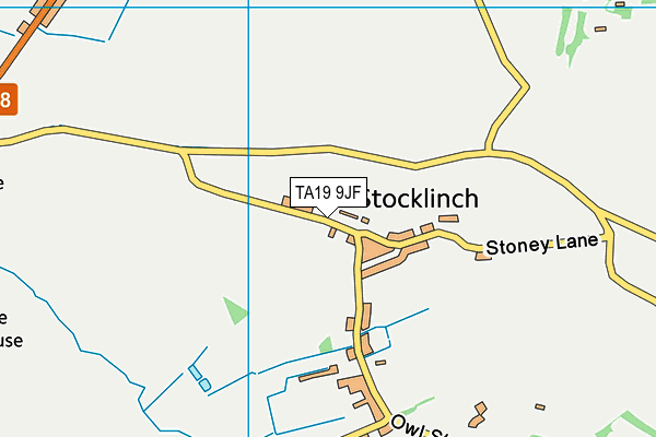 TA19 9JF map - OS VectorMap District (Ordnance Survey)