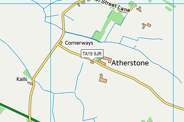 TA19 9JR map - OS VectorMap District (Ordnance Survey)