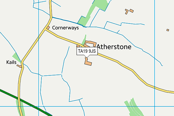 TA19 9JS map - OS VectorMap District (Ordnance Survey)