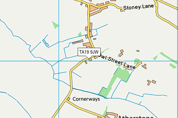 TA19 9JW map - OS VectorMap District (Ordnance Survey)