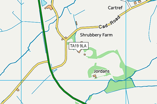 TA19 9LA map - OS VectorMap District (Ordnance Survey)